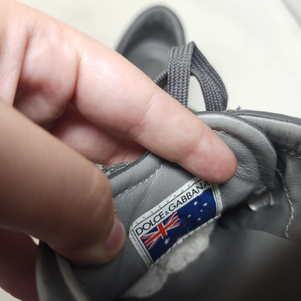 Dolce Gabbana Mens Sneakers CS0904 Gray Suede Leather Casual Trainers Shoes 10 - Picture 11 of 11